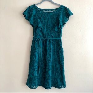 Anthropologie Moulinette Soeurs Teal Dress Size 4